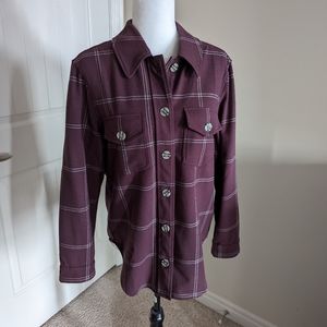 RW & Co shacket maroon/brown